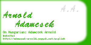 arnold adamcsek business card